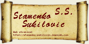 Stamenko Šukilović vizit kartica